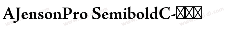 AJensonPro SemiboldC字体转换